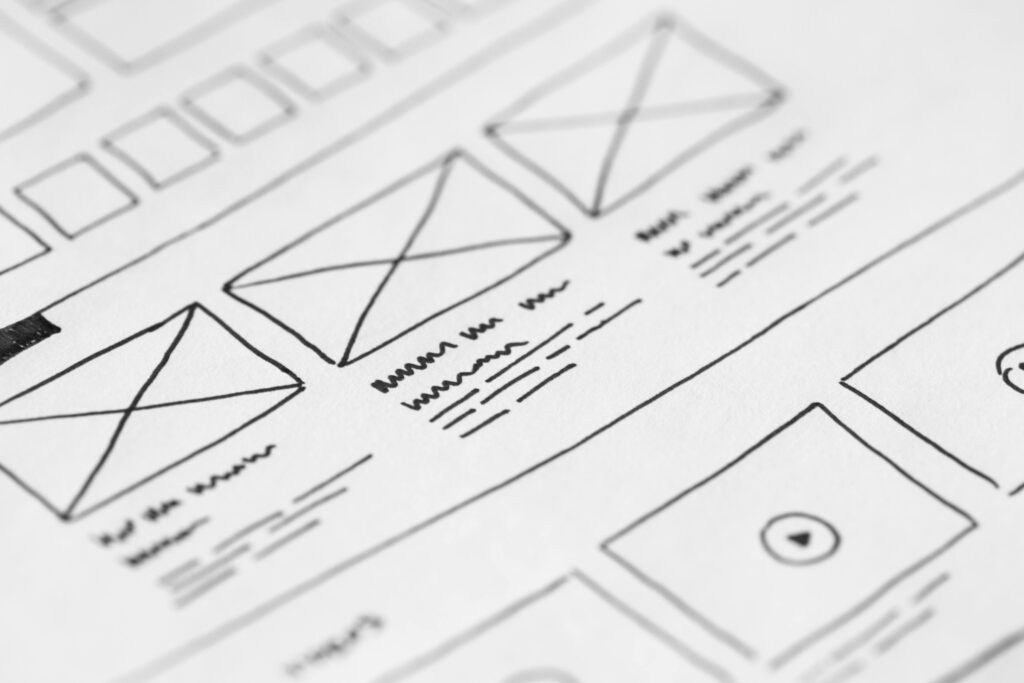 Photo of a website sketch